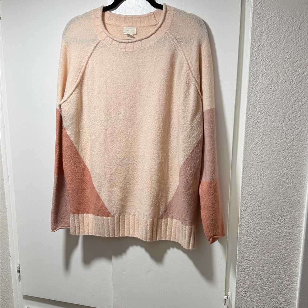Caslon Women's Colorblock Sweater in Soft Hues
